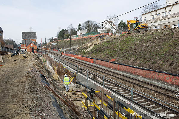 chantier pour le RER en Brabant wallon